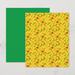 Gold Sunflowers Yellow Daisies Scrapbook Paper