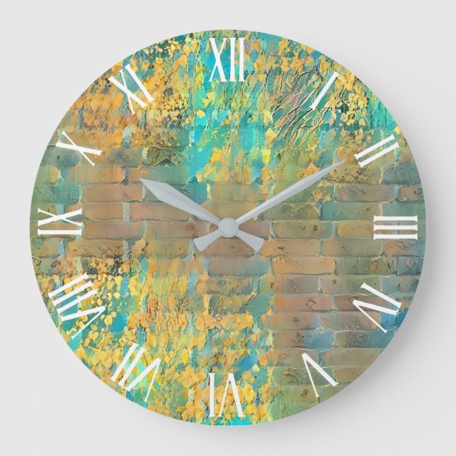Gold Sunny Morning Art Collection Large Clock (Front)