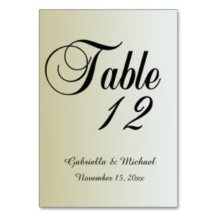 Gold Sunrise Table Number