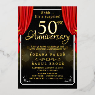 gold Surprise 50th Wedding Anniversary