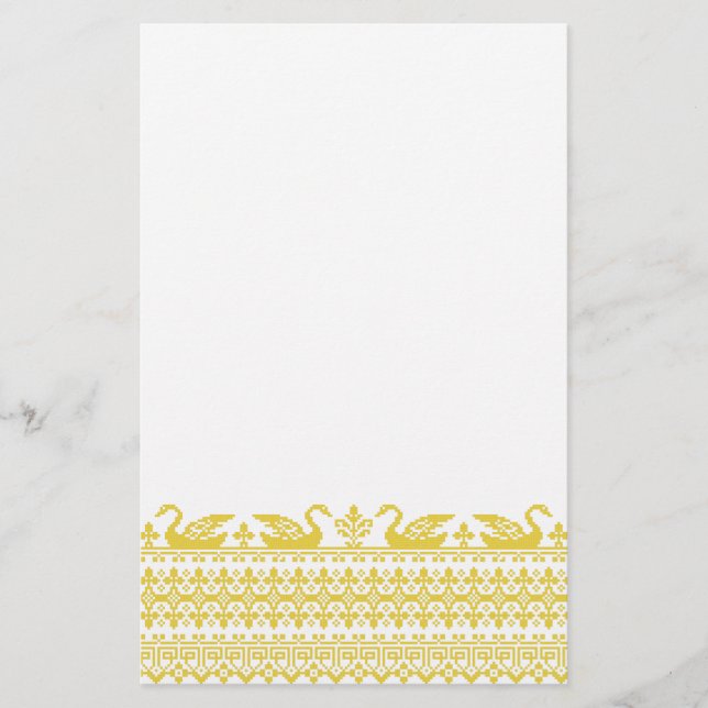Gold Swans Stationery (Front)