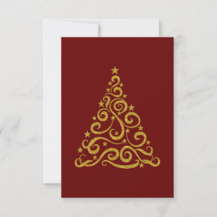 Gold Swirl Christmas Tree