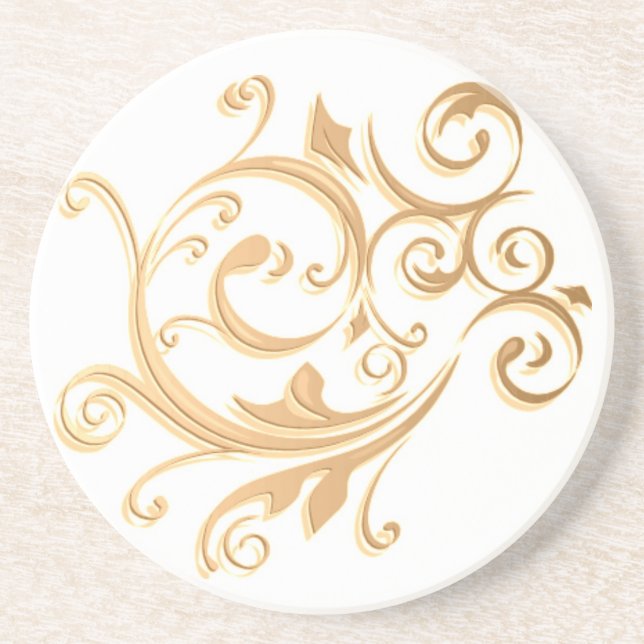 Gold Swirl Coaster (Front)