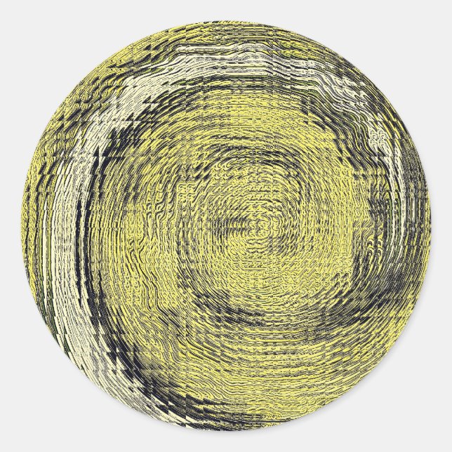 Gold Swirl-IV Classic Round Sticker (Front)