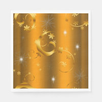 Gold Swirls and Stars Luxurious Christmas