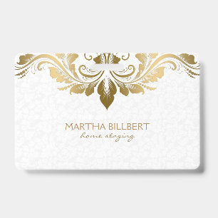 Gold Swirly Lace ID Badge