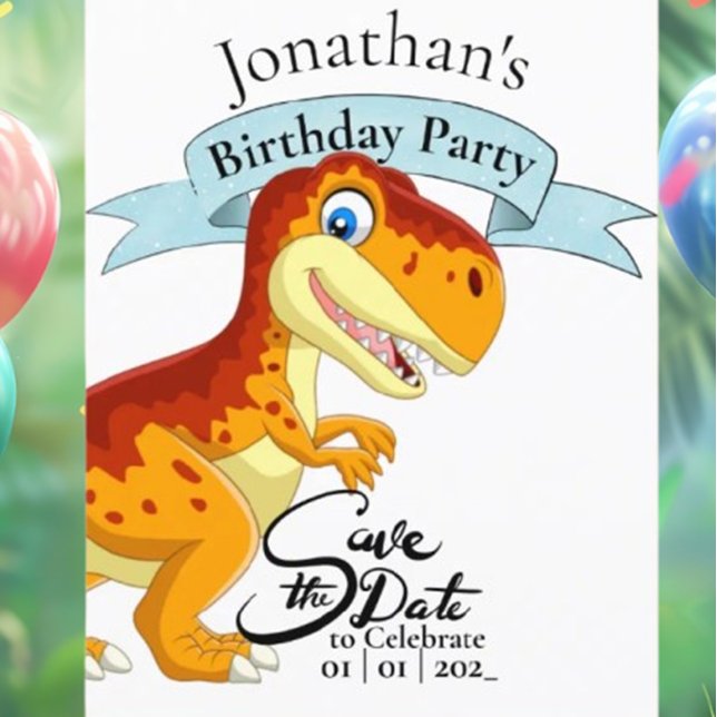 Gold T Rex, Happy Birthday Boy Postcard (Celebrate your little one's special day with our Gold T Rex Happy Birthday postcard! )