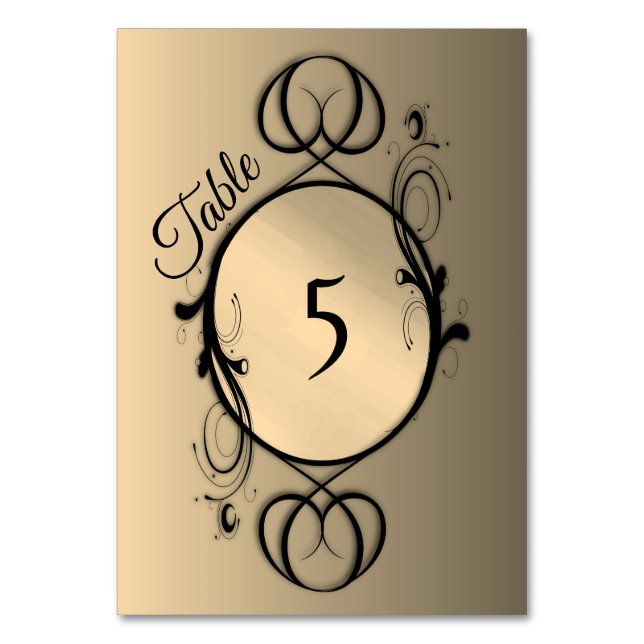 Gold Table Numbers (Front)