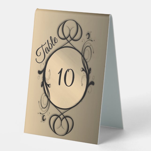 Gold Table Numbers (Front)