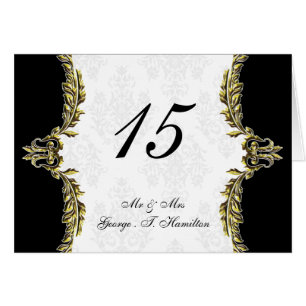 gold table seating card
