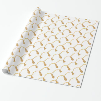 Gold tassel wrapping paper