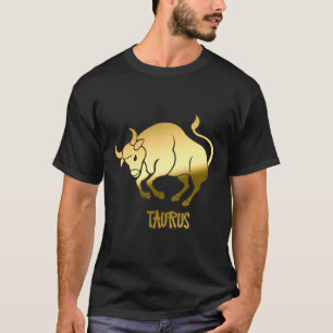 Gold Taurus Zodiac Horoscope Astrology Sign T-Shirt