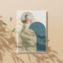 Gold teal christening Baptism