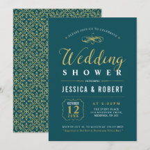 Gold & Teal | Elegant Couples Wedding Shower