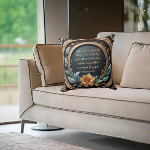 Gold Teal Verona Sunset Customisable Cushion