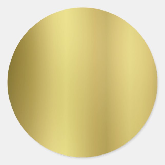 Gold Template Back Customise Classic Round Sticker (Front)