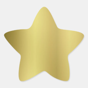 Gold Template Back Customise Star Sticker