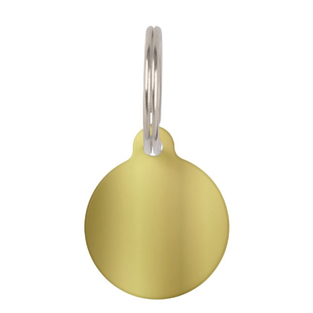 Gold Template Blank Pet Tag (Back)