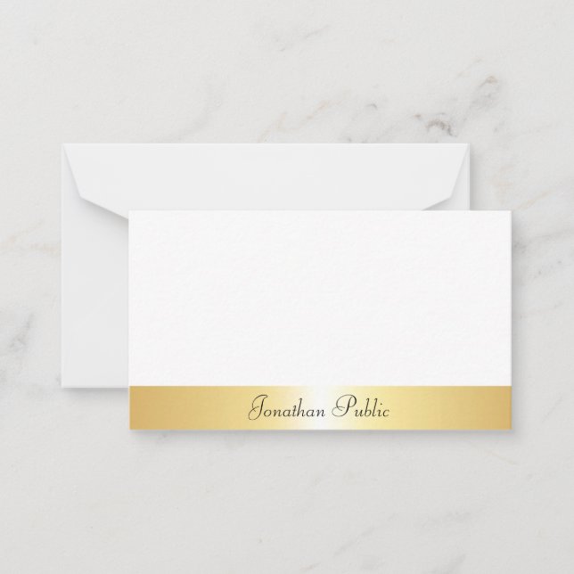 Gold Template Calligraphed Script Text Name (Front)