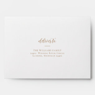 Gold text Addressed Envelope
