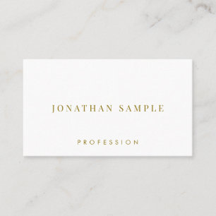 Gold Text Modern Elegant Professional Business Card
