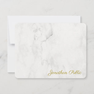 Gold Text Monogram Script Elegant Marble Template
