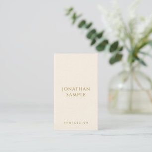 Gold Text Template Modern Professional Vertical Business Card