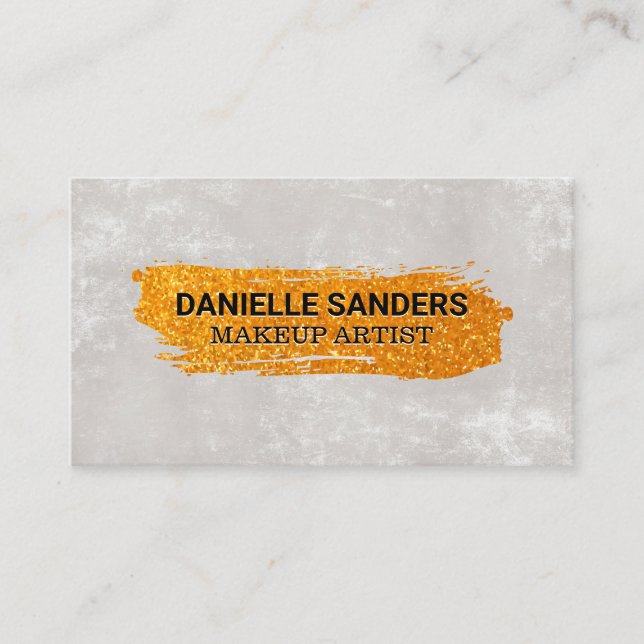 Gold Texture Brushes | Textured Wall Business Card (Front)