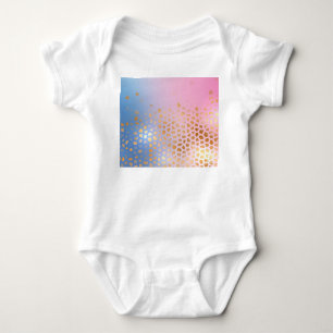 Gold texture: gradient abstract background baby bodysuit