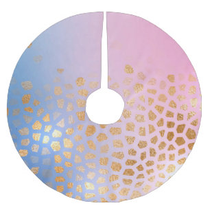 Gold texture: gradient abstract background brushed polyester tree skirt