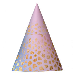 Gold texture: gradient abstract background party hat