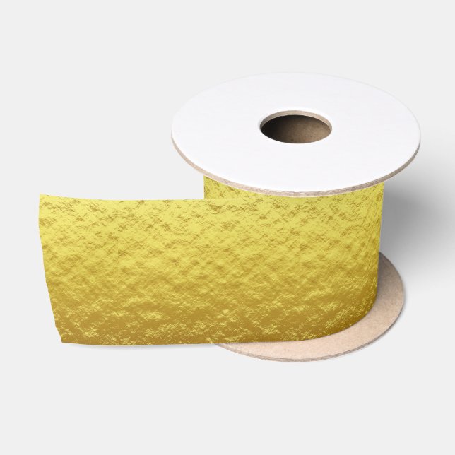 Gold Texture Pattern (Luxury Golden Glow) Satin Ribbon (Spool)