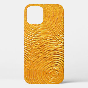 Gold textured surface,  golden background,  painti iPhone 12 case