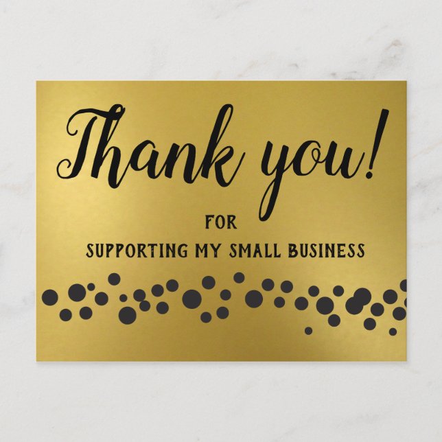 Gold, Thank you! Card (Front)