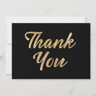 Gold Thank You Card