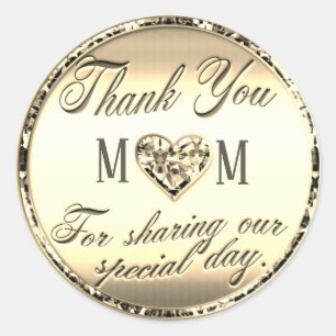 Gold Thank You Classic Round Sticker