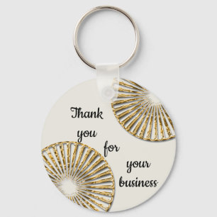 Gold Thank You for Your Business Appreciation Key Ring
