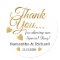 Gold Thank You Wedding Favour