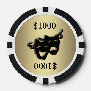 Gold Theatre Markers Poker Chips