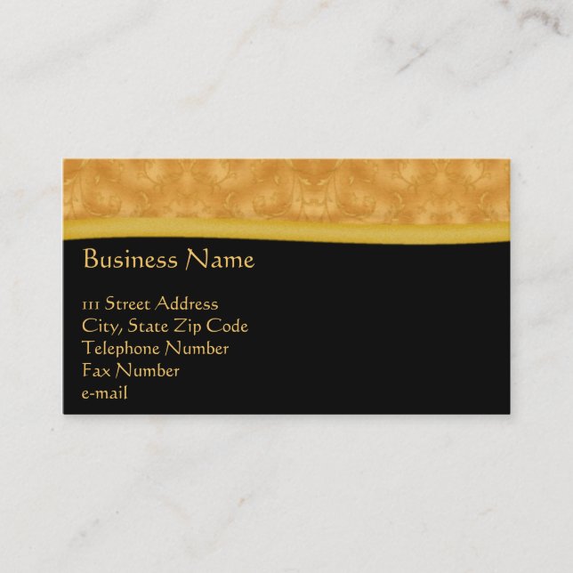 Gold Themed Business Card (Front)
