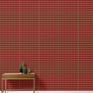 Gold Thor Hammer red smooth vinyl wallpaper