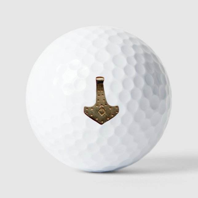 Gold Thor Hammer value golf balls 12 pk (Front)
