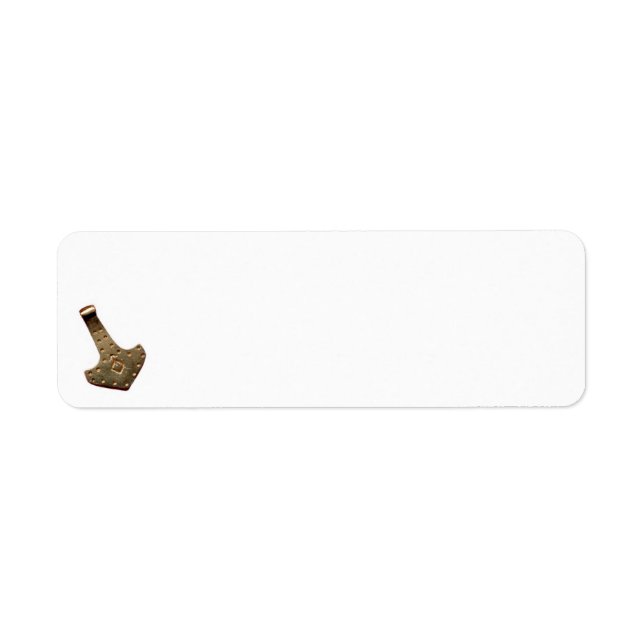 Gold Thor's Hammer return address labels (Front)