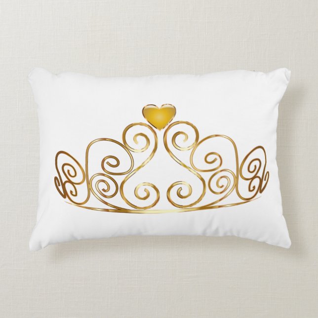 Gold Tiara Accent Pillow (Front)