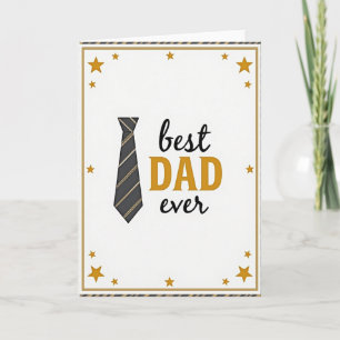 Gold Tie Best Dad Ever Card