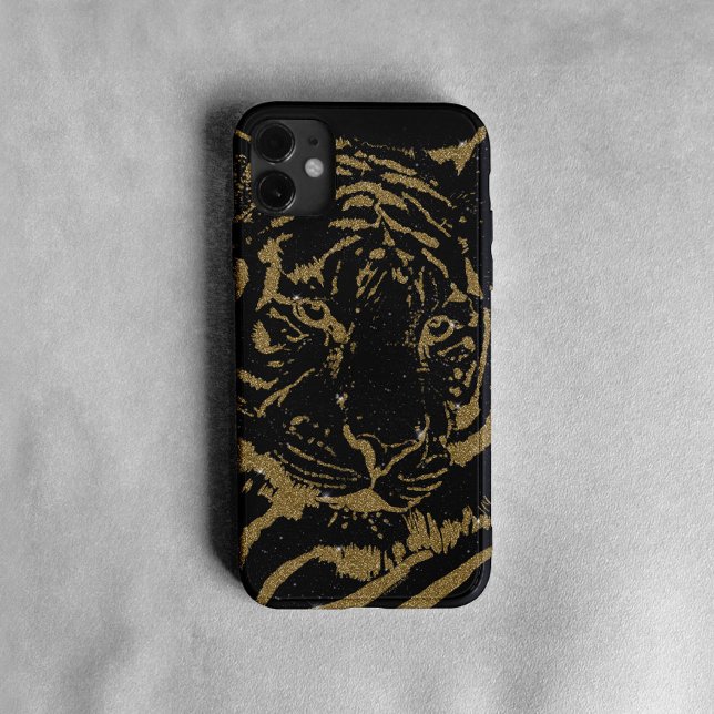 Gold Tiger Black Design Case-Mate iPhone Case (Creator Uploaded)