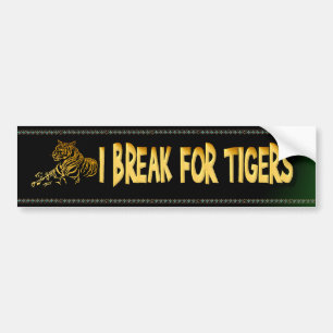 Gold Tiger Bumper Sticker