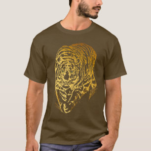 Gold Tiger In The Grass T-Shirt