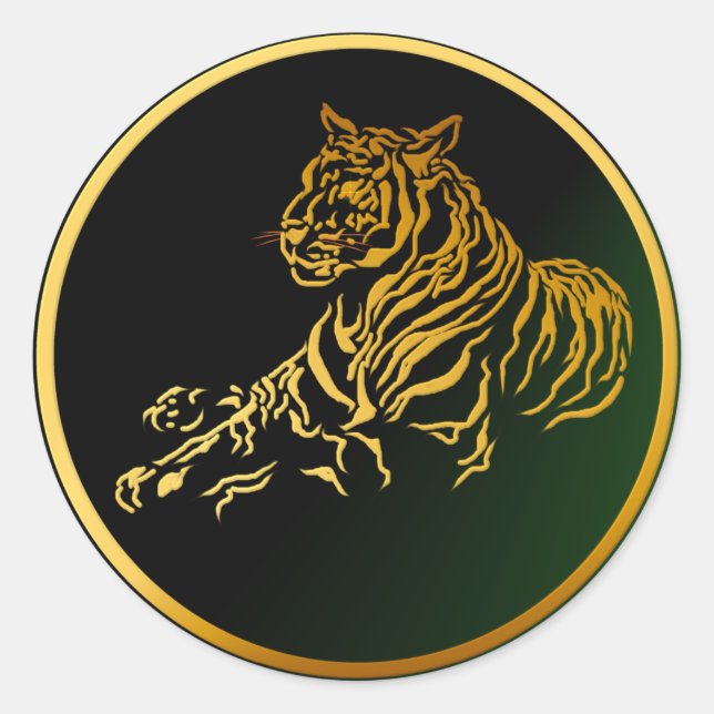 Gold Tiger Sticker (Front)