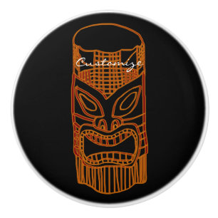 Gold Tiki Sculpture Thunder_Cove Ceramic Knob